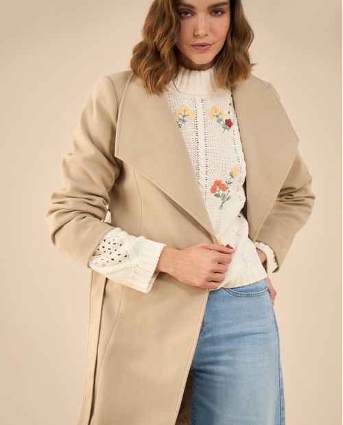 Chaqueta tipo abrigo para mujer