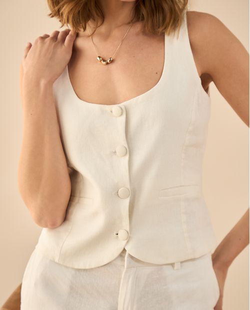 Camisa de escote redondo para mujer