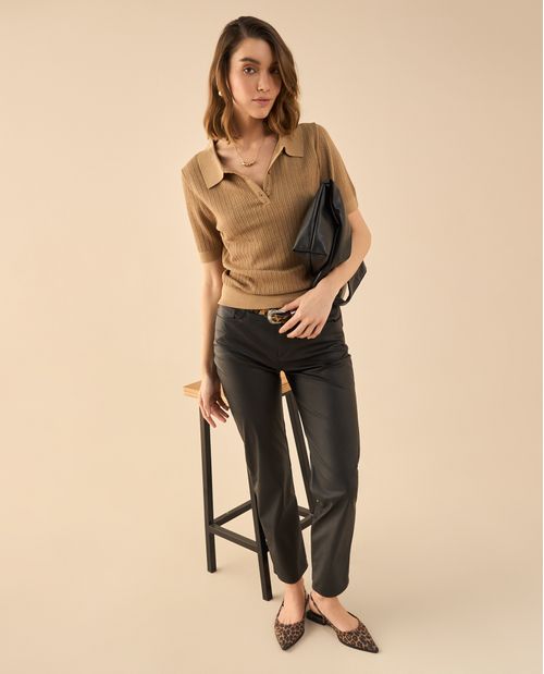 Pantalón tipo cuero para mujer