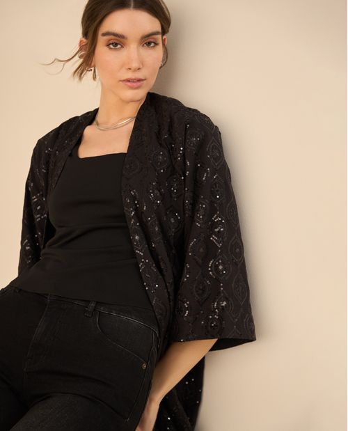 Chaqueta tipo kimono para mujer