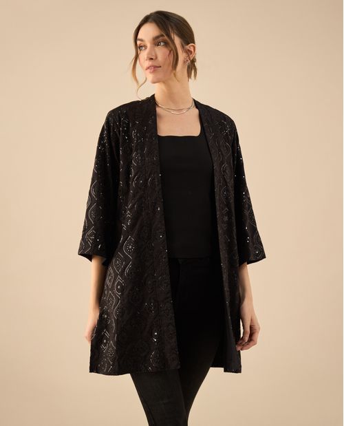Chaqueta tipo kimono para mujer