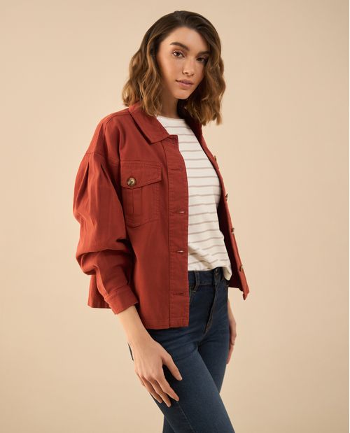 Chaqueta cuello clásico para mujer