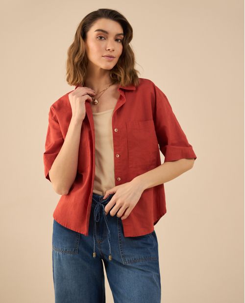 Camisa manga corta para mujer