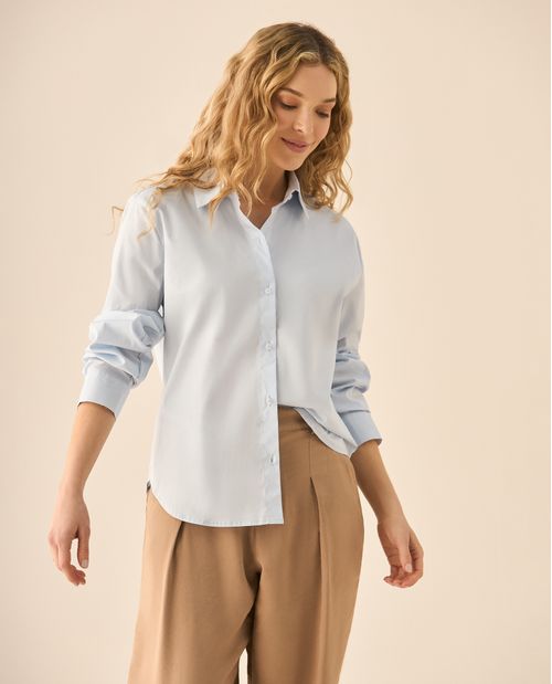 Camisa con estrella bordada para mujer