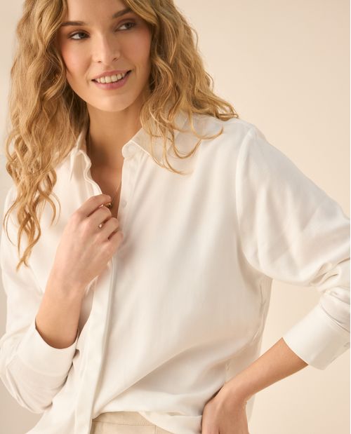 Camisa clásica manga larga para mujer