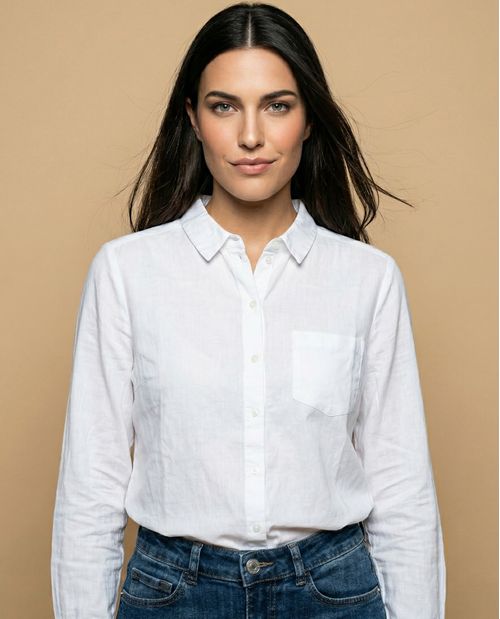 Camisa manga larga con bolsillo frontal