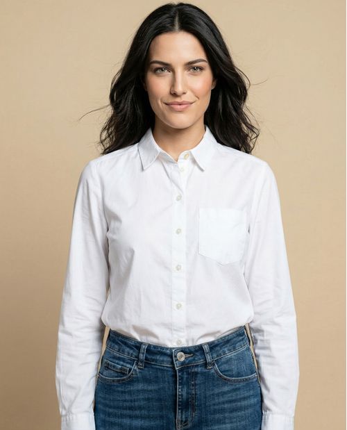 Camisa manga larga con bolsillo frontal